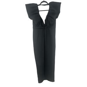 Sexy V-neck Puff sleeve backless gown dress size XL